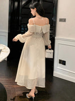 Robe mi-longue en maille - Vignette | URBAÏA 