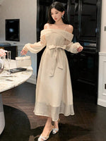 Robe mi-longue en maille - Vignette | URBAÏA 