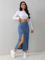 Jupe en jean SHEIN Tall - Vignette | URBAÏA 