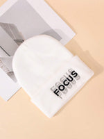 1 pièce Bonnet fourré avec broderie lettre NY, unisexe. Bonnets mous d'hiver pour usage quotidien, bonnet crâne tricoté pour l'extérieur pour hommes et femmes - Vignette | URBAÏA 
