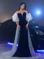 Glamrae Robe de soirée en velours - Vignette | URBAÏA 