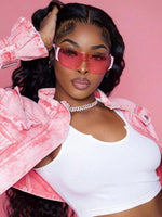 1 pièce Lunettes de mode au style futuriste avec grand cadre, style Y2K, pour l'été, la plage, les vacances, l'extérieur et les voyages - Vignette | URBAÏA 