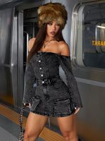 Robe en jean SHEIN ICON - Vignette | URBAÏA 