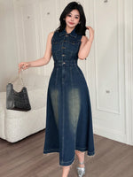 Robe chemise en jean DAZY - Vignette | URBAÏA 