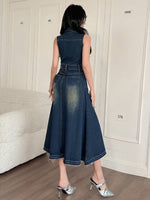 Robe chemise en jean DAZY - Vignette | URBAÏA 