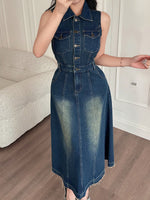 Robe chemise en jean DAZY - Vignette | URBAÏA 