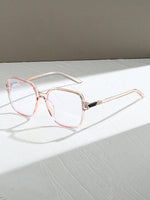 1 paire de lunettes à large monture rétro à la mode pour femmes, convenant à un usage quotidien, accessoire de lentille transparente pour ordinateur, lecture, jeux, télévision, téléphone portable - Vignette | URBAÏA 