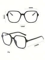 1 paire de lunettes à large monture rétro à la mode pour femmes, convenant à un usage quotidien, accessoire de lentille transparente pour ordinateur, lecture, jeux, télévision, téléphone portable - Vignette | URBAÏA 