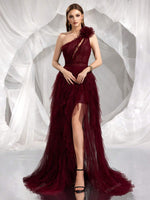 Robe de bal en tulle à fleurs - Vignette | URBAÏA 