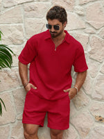 RSRT Haut et short texturé à manches - Vignette | URBAÏA 