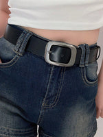 1 pièce Ceinture en jean noire décontractée et polyvalente pour femmes, convient comme cadeau pour la fête des mères et les anniversaires, pour l'été, l'école, l'automne et Halloween - Vignette | URBAÏA 