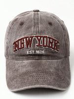1 pièce Casquette de baseball lavée, réglable, unisexe avec broderie "NEW YORK", chapeau décontracté offrant une protection solaire - Vignette | URBAÏA 