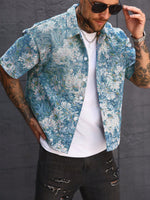 Chemise courtes en jacquard - Vignette | URBAÏA 