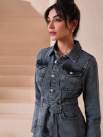 RueChic Robe en jean - Vignette | URBAÏA 