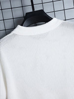 Polo tricoté à design ajouré - Vignette | URBAÏA 