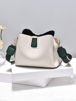 1 pièce Sac à bandoulière blocs de couleurs, sac bandoulière à fermeture éclair magnétique, sac à main pour femme, cadeau de la Saint-Valentin - Vignette | URBAÏA 