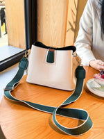 1 pièce Sac à bandoulière blocs de couleurs, sac bandoulière à fermeture éclair magnétique, sac à main pour femme, cadeau de la Saint-Valentin - Vignette | URBAÏA 