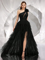 Robe de bal en tulle à fleurs - Vignette | URBAÏA 