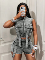 Veste en jean BamGleam - Vignette | URBAÏA 