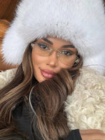 1 pièce Lunettes de mode à monture métallique ovale de style élégant haut de gamme pour femmes, produit transfrontalier UE/US - Vignette | URBAÏA 