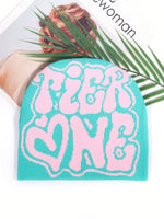 1 pièce Chapeau tricoté à motif jacquard lettres TiER NG pour hommes, style européen et américain, multicolore, en stock, automne/hiver, chaud et coupe-vent, bonnet de la Saint-Valentin pour tenue d'automne - Vignette | URBAÏA 