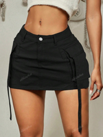 Mini-jupe moulante en jean - Vignette | URBAÏA 