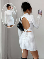 Elenzga Robe en tricot à col - Vignette | URBAÏA 