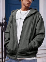 Sweat-Shirt à capuche unicolore décontracté - Vignette | URBAÏA 