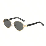 1 paire de lunettes de mode chic à petit cadre ovale rétro, accessoire élégant convenant à un usage quotidien - Vignette | URBAÏA 