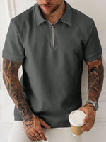 Polo zippé Manfinity Homme - Vignette | URBAÏA 