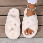 Mules brodées avec nœud - Vignette | URBAÏA 